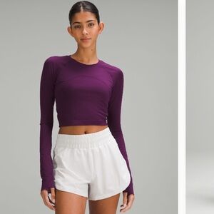 NWOT Swiftly Tech Cropped Long Sleeve 2.0 Dramatic Magenta Purple Size 10